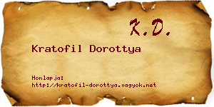 Kratofil Dorottya névjegykártya